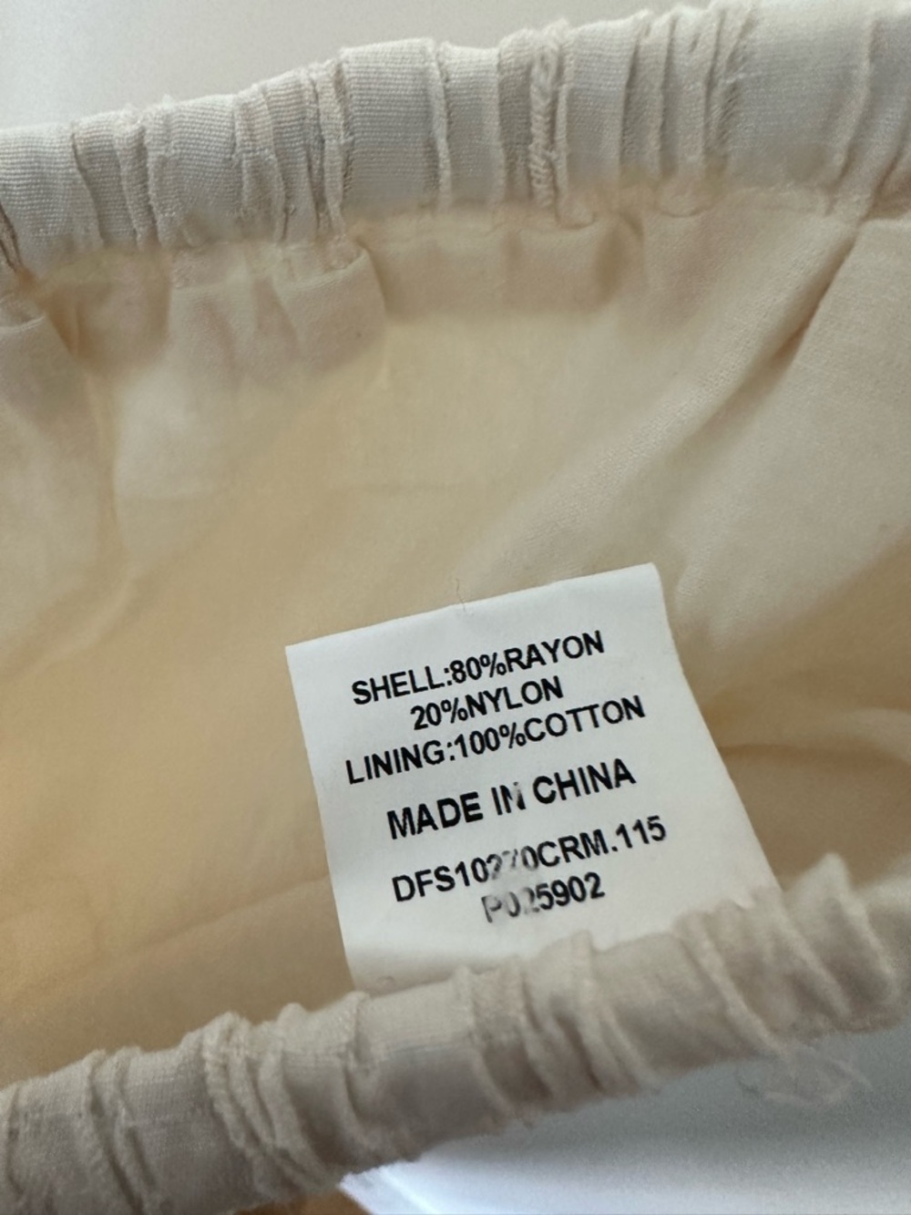 DISSH Lightweight Cream Wide-Leg pants - Picture 5 of 5